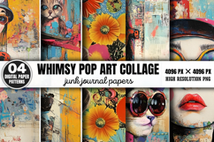 Whimsy Pop Art Collage Journal Patterns PNG Product Image 1