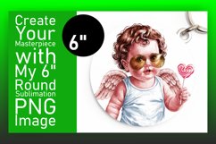 Elegant Car Coaster Round PNG Design , Cupid Product Image 1