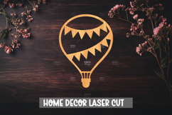 Hot Air Balloon Laser Cut Design for Home Decor, Baby Decor Product Image 1
