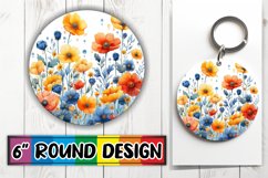 Enchanting Floral Sublimation Circle Product Image 1