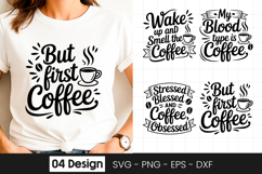 But First Coffee Funny Morning Quote SVG PNG Product Image 1