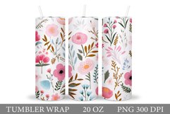 Flowers Tumbler Design. Wildflowers Tumbler Sublimation Product Image 1