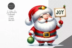 Christmas clipart, Funny Santa clipart, Winter clipart Product Image 1