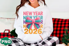 Happy New Year 2026 PNG, Crochet Yarn Product Image 2