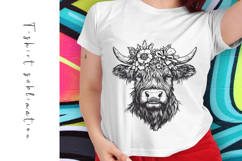 Highland Cow SVG Design for T-Shirts and Mugs Product Image 1