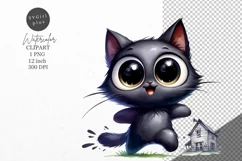 Cat Clipart, Funny kitten clipart, Cat clipart Product Image 1