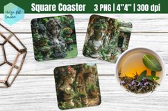 Plants PNG | Square Coaster Sublimation Product Image 1
