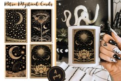 Retro Mystical cards Sublimation design, PNG. Product Image 1