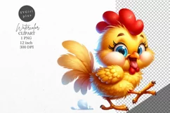 Chicken Clipart, Funny chicken clipart, Farmhouse clipart Product Image 1