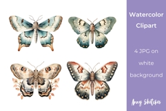 Witchy Boho Moth Clipart Celestial 4 JPG Product Image 1