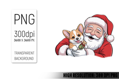 Cute Christmas Dog, Animal Sublimation Clipart PNG Product Image 1