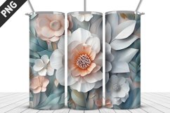 Flowers Tumbler Wrap | Sublimation Design | Tumbler PNG Product Image 1