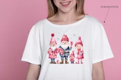 A pink Christmas family Gnomes, Pink Christmas Gnomes Product Image 6