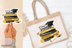 Graduation Books PNG Congrats Grad Gold &amp; black Glam Design Product Image 5