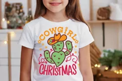Cowgirl Christmas Cut file for Cricut Cute Cactus Christmas Product Image 3