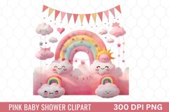 Pink Baby Shower Clipart Product Image 1