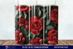 3D Flower Seamless Roses Tumbler Wrap Product Image 1