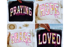 Christian Mom PNG Bundle Praying Mama, Loved, Hope, Grace Product Image 2
