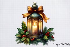 Golden Christmas Decor Clipart Bundle PNG Product Image 13