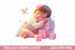 Pink Baby Shower Clipart Product Image 1