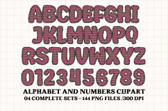 Valentine Alphabet Clip Art, valentines day letters doodle Product Image 4