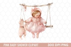 Pink Baby Shower Clipart Product Image 1