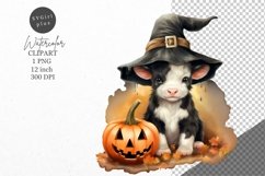Halloween clipart, Witch calf clipart, Autumn clipart Product Image 1