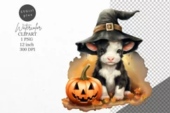 Halloween clipart, Witch calf clipart, Autumn clipart Product Image 1