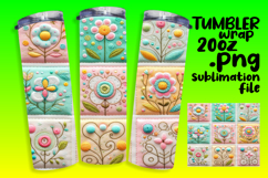 BEAUTIFUL 20oz Tumbler Wrap PNG , Patchwork Product Image 1