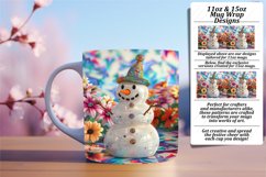 Christmas Cheer Snowman Mug Wrap 11oz/15oz Summer Product Image 1