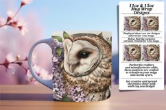 Springtime Owl Mug Sublimation Design Product Image 1
