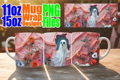 Halloween 3D Ghost Mug Wrap - Fall 11oz 15oz Product Image 1