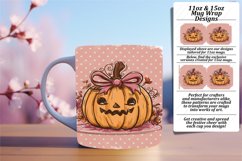 Pumpkin Mug Wrap Sublimation Design for Autumn Product Image 1