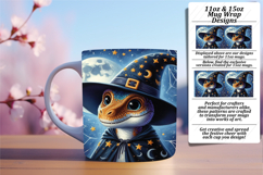 EXQUISITE 11oz Mug Wrap PNG Template , Halloween Dino Product Image 1