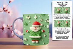 Christmas 3D Santa Claus Mug Wrap Sublimation 11oz 15oz Product Image 1