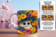 3D Halloween Mug Wrap Sublimation for Autumn 11oz 15oz Product Image 1