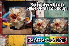Sublime 3D Blossom Mug Wrap - 11oz &amp; 15oz Options Product Image 1