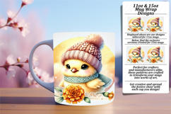 Joyful 15oz Mug Wrap Png Template , Cute Animals Product Image 1