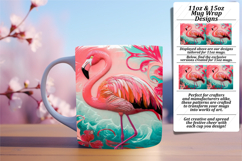 Fun 11oz Mug Wrap Png Design , Flamingo Product Image 1