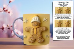 3D Gingerbread Mug Wrap | Christmas 11oz/15oz Design Product Image 1