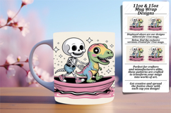 ELEGANT PNG for 15oz Mug Wrap , Funny Skeleton Product Image 1