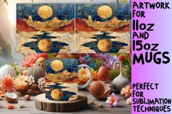 Golden Vista Mug Design: Glitter Sublimation, Spring Product Image 1