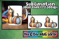 Joyful whispers 11oz 15oz sublimation wrap, Pumpkin Watercol Product Image 1