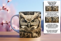 Starry Night Owl Mug Sublimation Wrap for 11oz &amp; 15oz Product Image 1