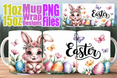 Happy days 11oz 15oz mug wrap, Easter Product Image 1