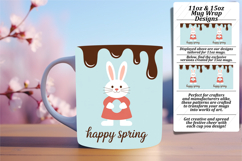 Sweet 15oz Mug Wrap Png Design , Easter Bunny Product Image 1