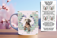 Chic 11oz Mug Wrap Png Design , Cute Dog Product Image 1