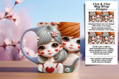 DYNAMIC PNG for 11oz Mug Wrap , 3D Characters Product Image 1