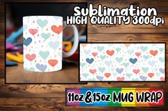 Painted with Heart: Watercolor Mug Wrap Design Product Image 1