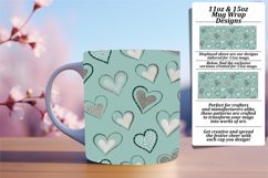 Colorful 11oz Mug Wrap Png Design , Heart Product Image 1